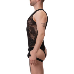 Barcode Berlin Body homme en dentelle ENVER Noir